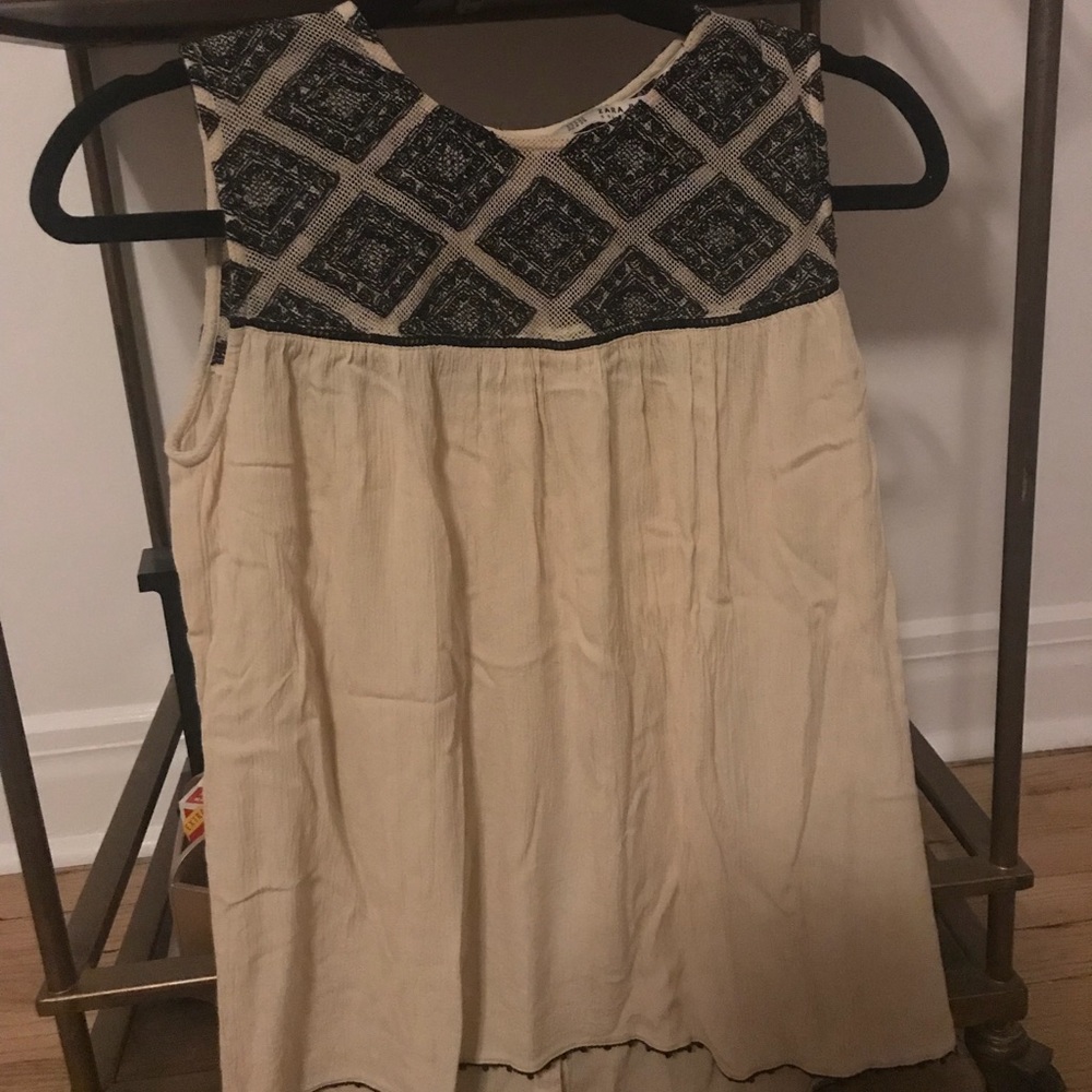 ZARA Button-back Babydoll top